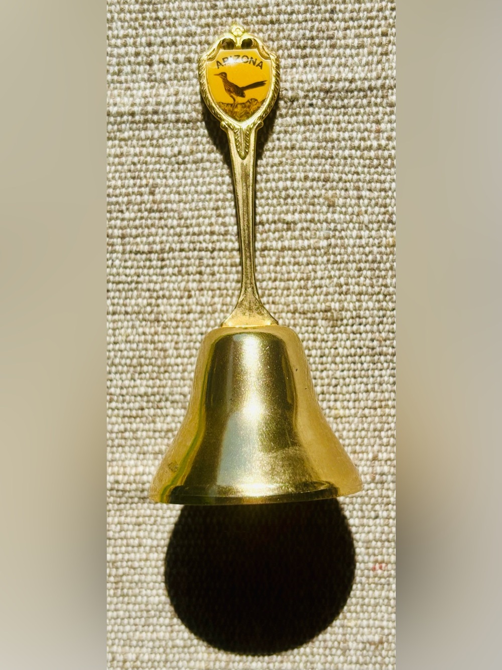 Beautiful Arizona Gold Tone Collectible Miniature Bell -great gift or keepsake!